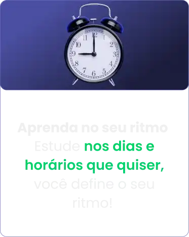 Relógio representando a liberdade para estudar no próprio horário